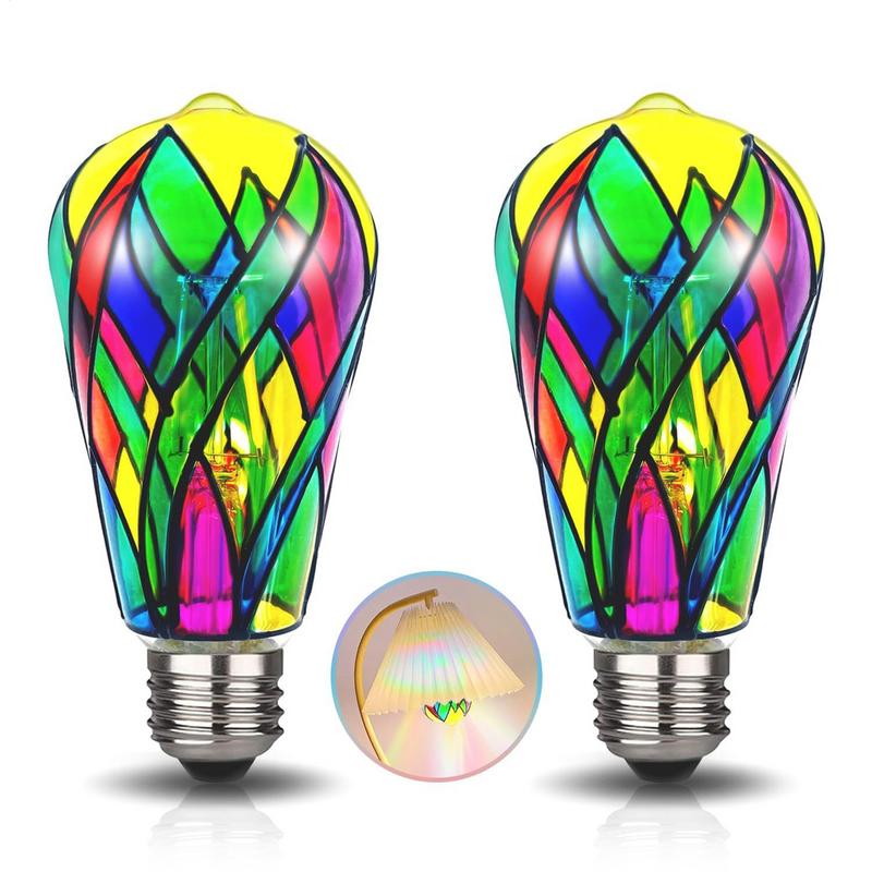 Stained Glass Light LED Bulb