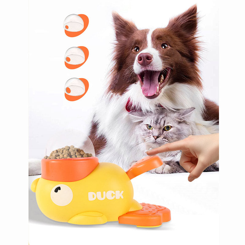 Yellow Duck-Shaped Interactive Dog/Cat Entertainment Toy