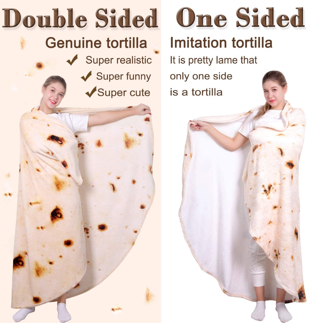 Double Sided Burritos Tortilla Blanket