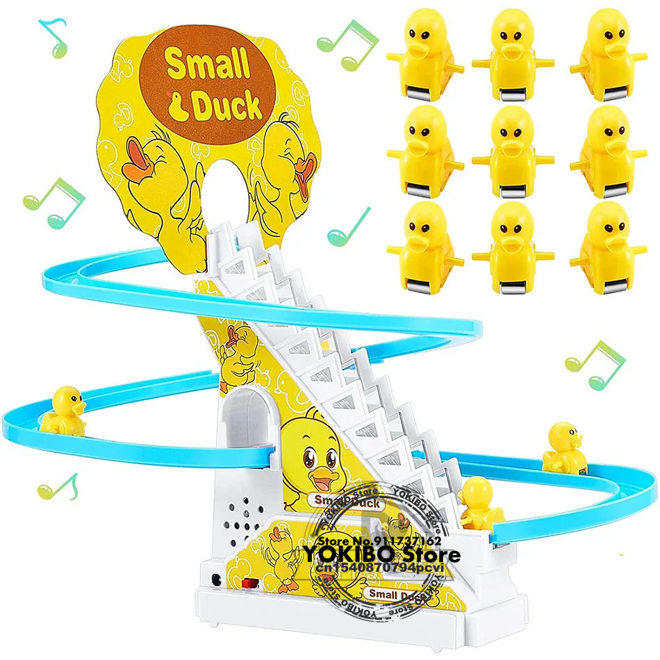 Electric track duck ladder slide toy