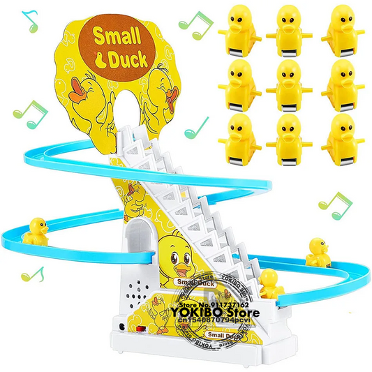 Electric track duck ladder slide toy