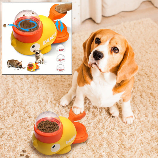 Yellow Duck-Shaped Interactive Dog/Cat Entertainment Toy