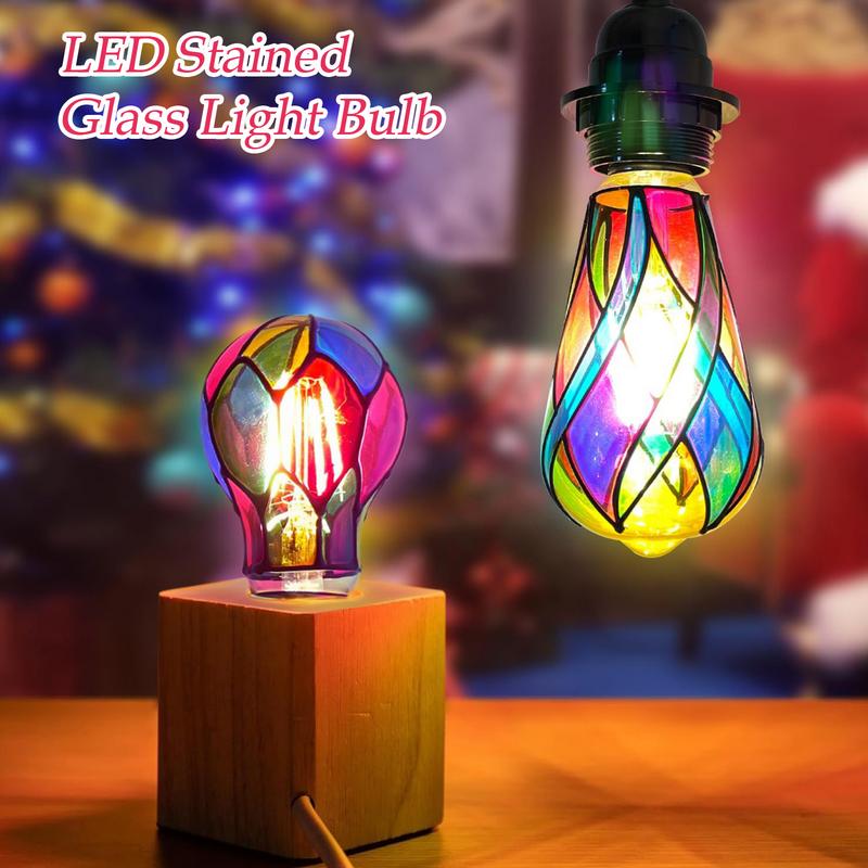 Stained Glass Light LED Bulb