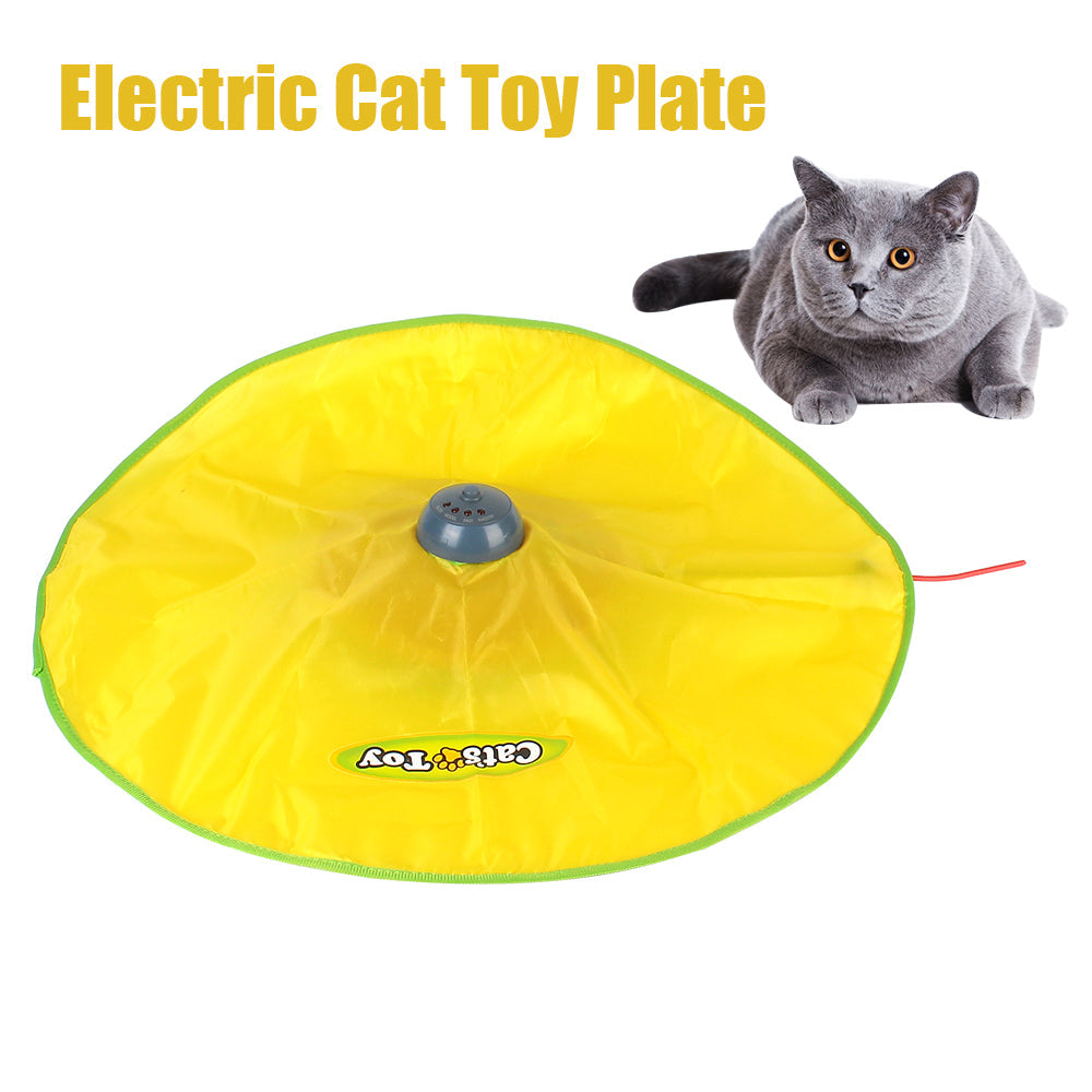 Automatic Motion-Activated Interactive Cat Toy with Moving Fabric and Feather