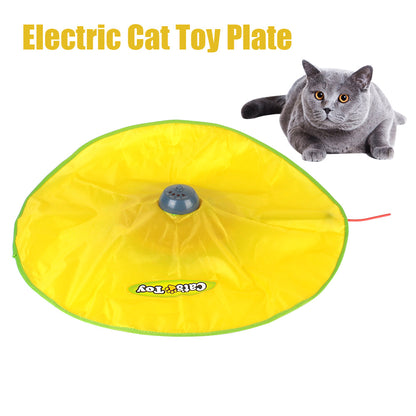 Automatic Motion-Activated Interactive Cat Toy with Moving Fabric and Feather