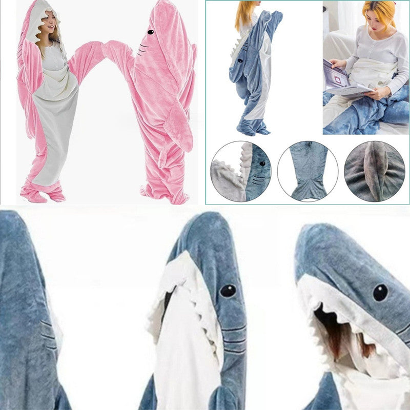 Cozy Fleece Shark Blanket For Women