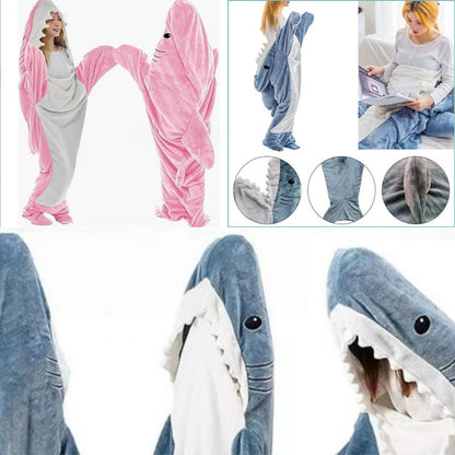 Cozy Fleece Shark Blanket For Women