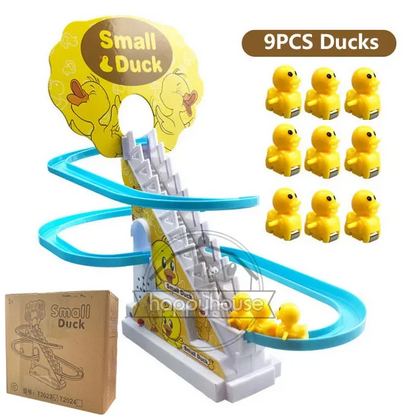 Electric track duck ladder slide toy
