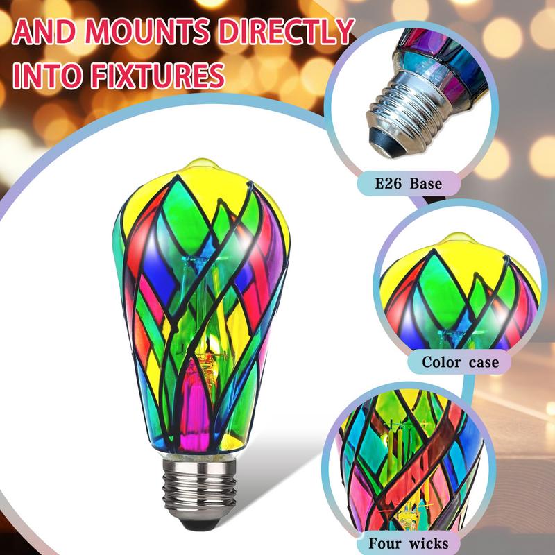 Stained Glass Light LED Bulb