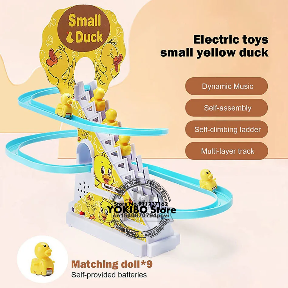 Electric track duck ladder slide toy
