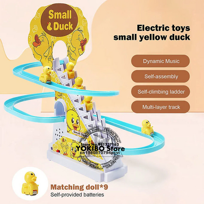 Electric track duck ladder slide toy