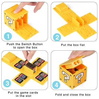 Foldable 16 Slots Game Cards Portable Storage Box for Switch/Lite/OLED Card Case