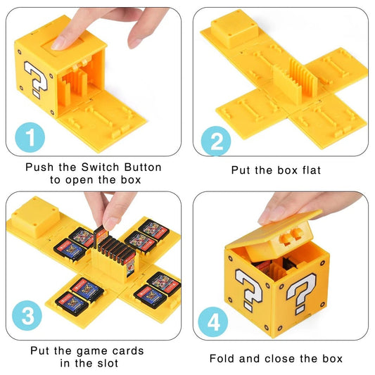 Foldable 16 Slots Game Cards Portable Storage Box for Switch/Lite/OLED Card Case