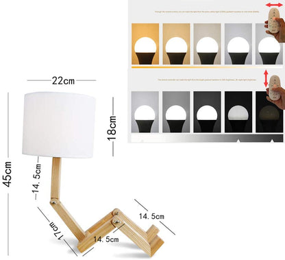 Robot Shape Wooden Table Lamp