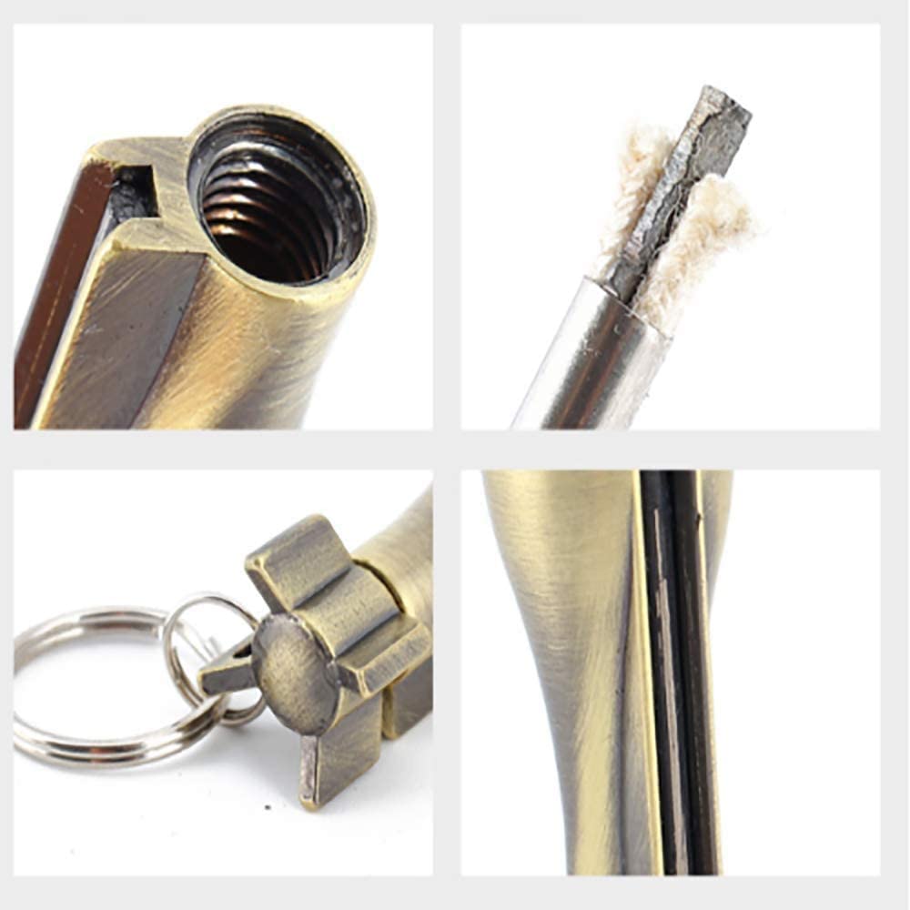 Permanent Match Flint Metal Keychain