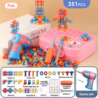 Electric Drill Screw Nut Assembly 3D Puzzle Toy
