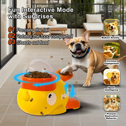 Yellow Duck-Shaped Interactive Dog/Cat Entertainment Toy