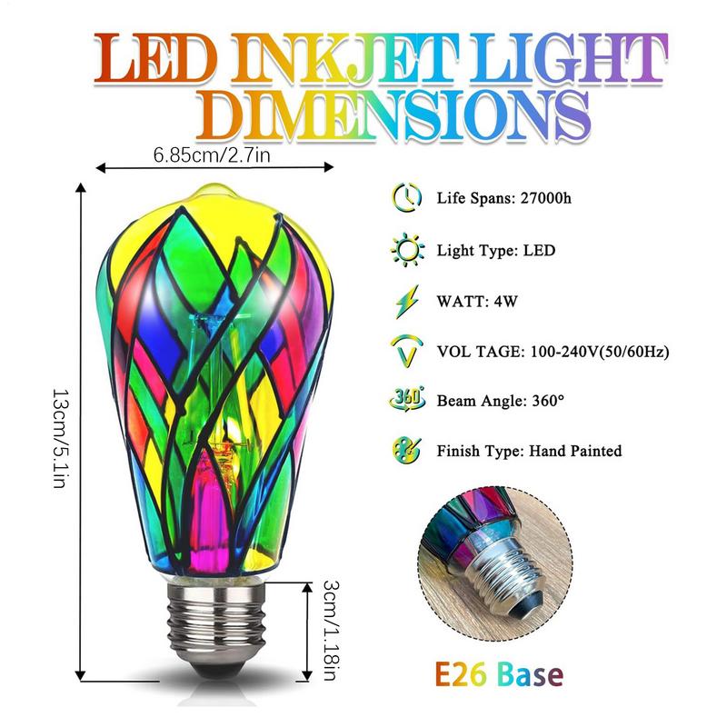 Stained Glass Light LED Bulb