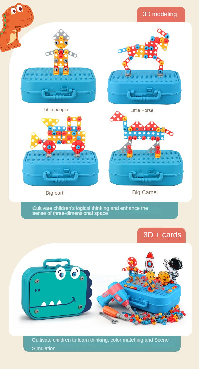 Electric Drill Screw Nut Assembly 3D Puzzle Toy