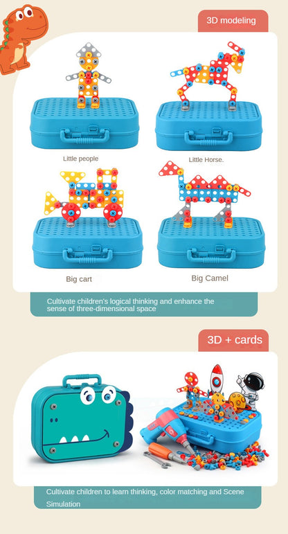 Electric Drill Screw Nut Assembly 3D Puzzle Toy