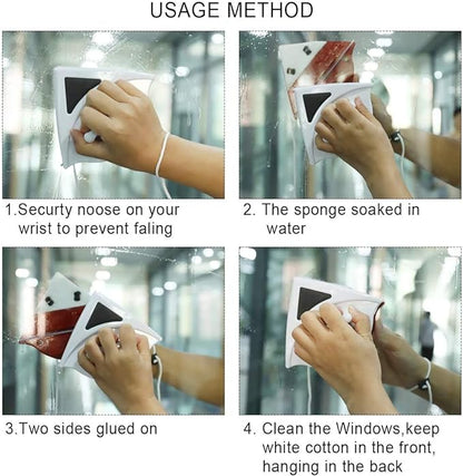 Double-Sided Magnetic Glass Window Cleaner