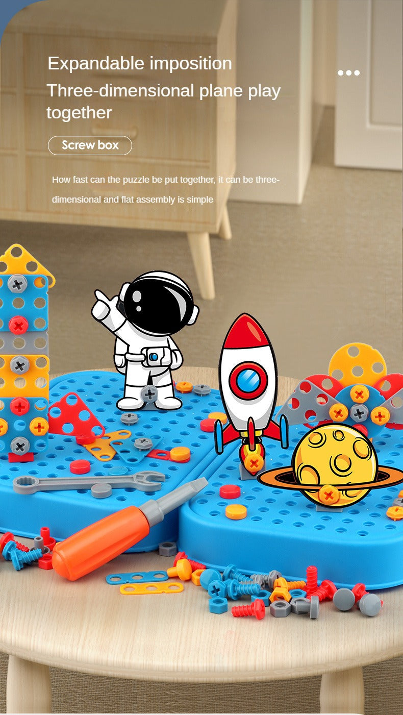 Electric Drill Screw Nut Assembly 3D Puzzle Toy