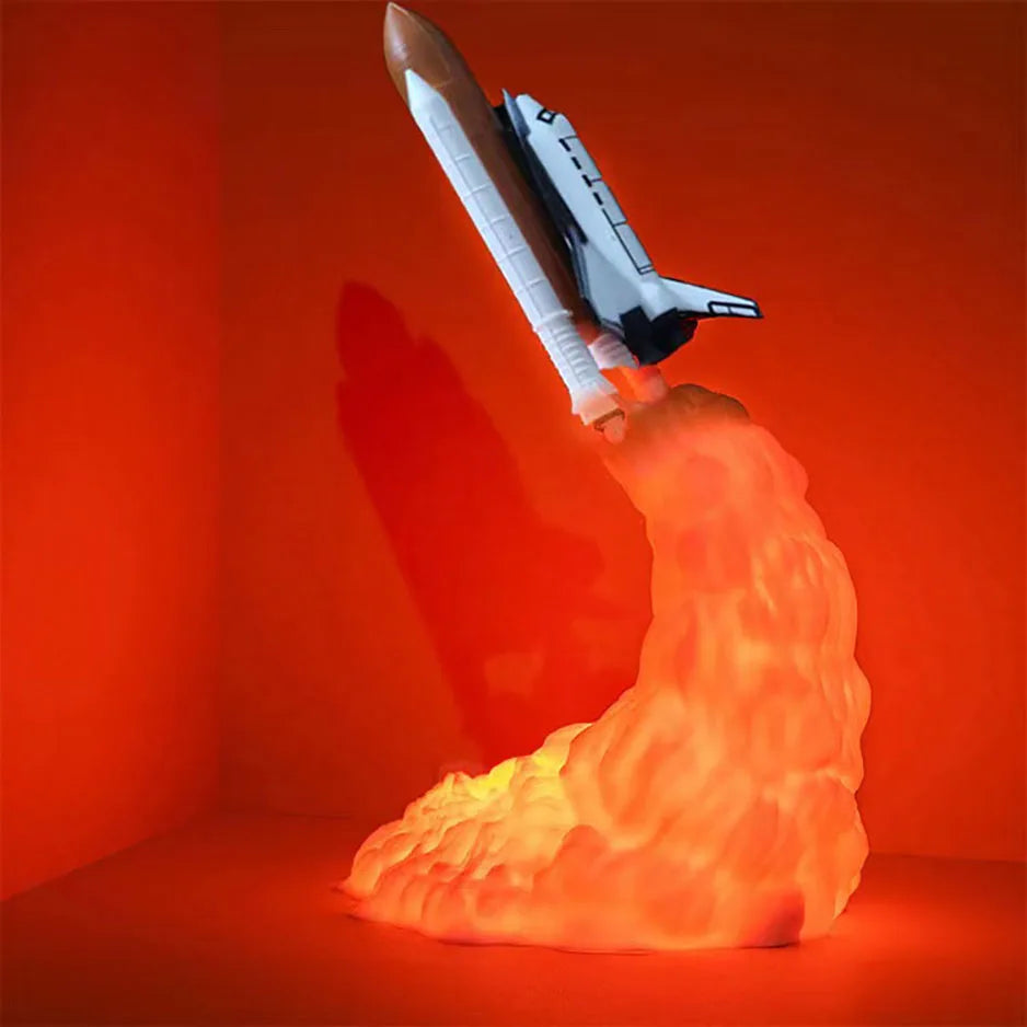 3D Print LED Night Light Space Shuttle Rocket Lamp