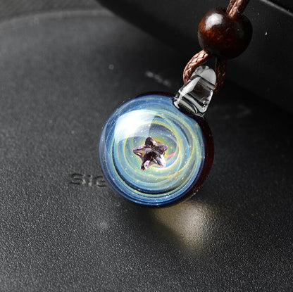 Universe Glass Bead Planets Pendants