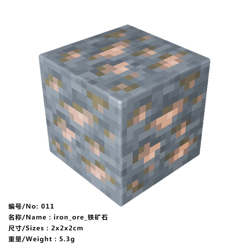 10pcs Magnetic Building Blocks Gold iron diamond Ore Cube Model New Magnet Creative Designer DIY Toys for Children