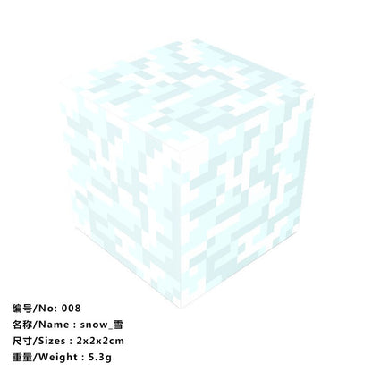 10pcs Magnetic Building Blocks Gold iron diamond Ore Cube Model New Magnet Creative Designer DIY Toys for Children