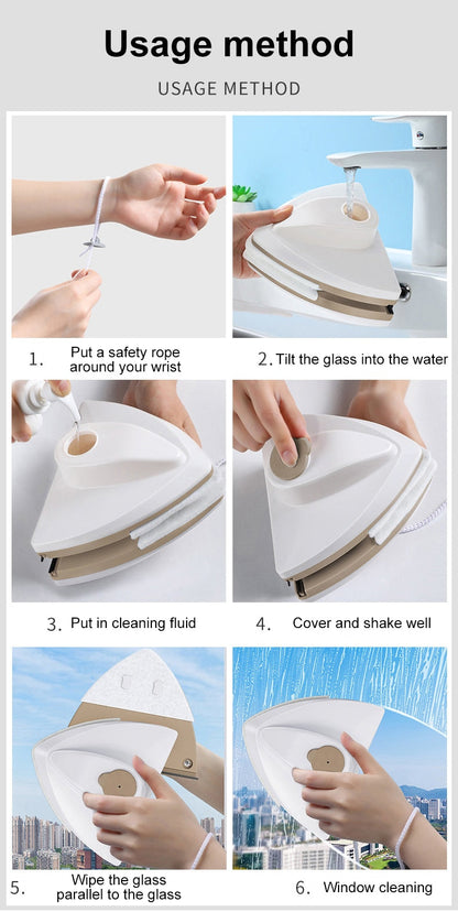 Double Sided Magnetic Glass Window Cleaner