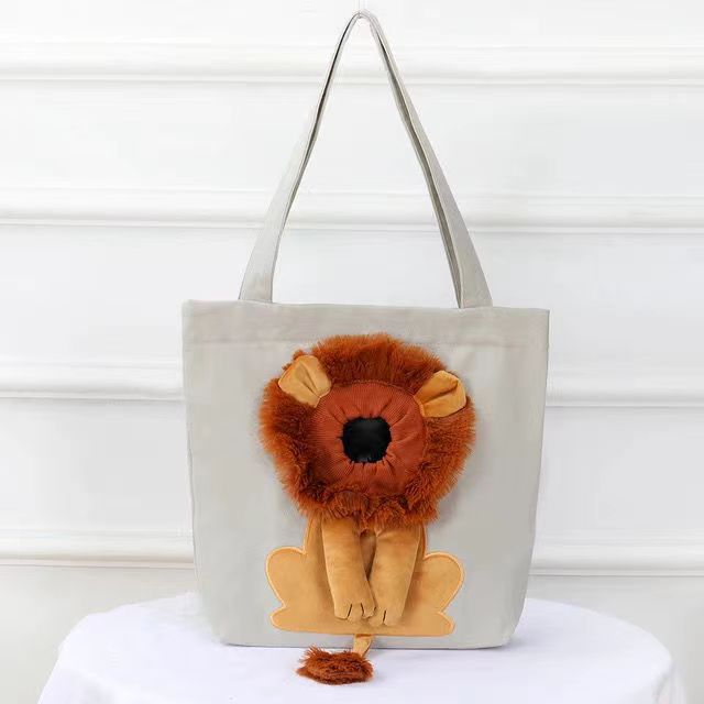 FUNNY LION SHAPED CAT AND DOG CARRYING BAG