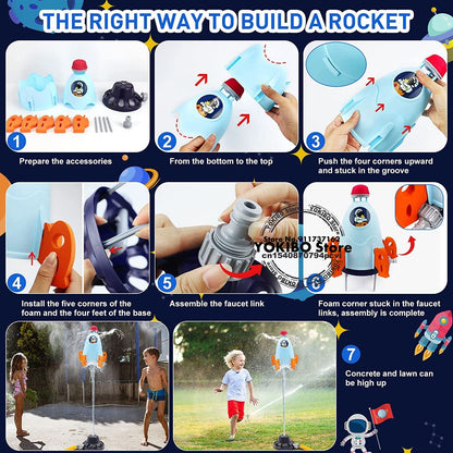 Rocket Water Sprinkle Toys for Kids