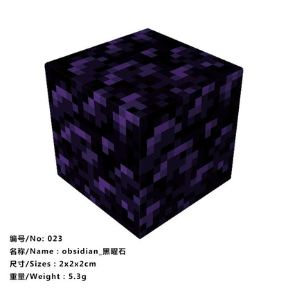 10pcs Magnetic Building Blocks Gold iron diamond Ore Cube Model New Magnet Creative Designer DIY Toys for Children