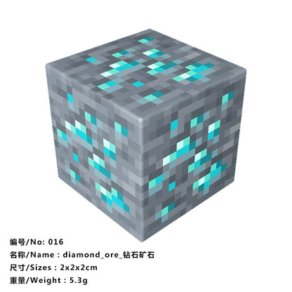 10pcs Magnetic Building Blocks Gold iron diamond Ore Cube Model New Magnet Creative Designer DIY Toys for Children