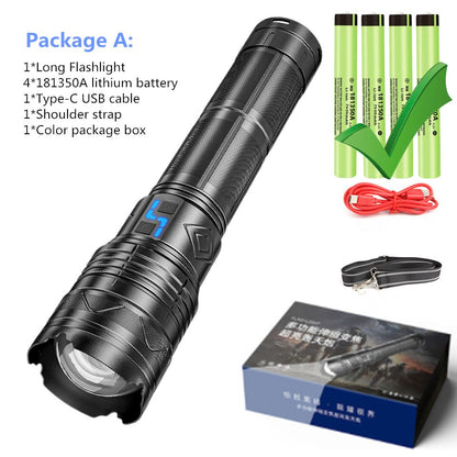 Explosive Brightness Super Bright Tactical Flashlight 100W GT60 Long Range