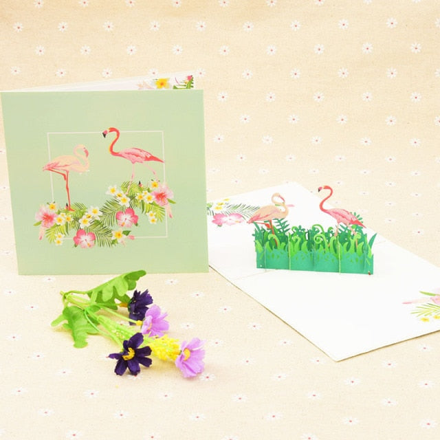 3D Pop Up Engagement Cards Lovers Wedding Invitation Greeting Cards