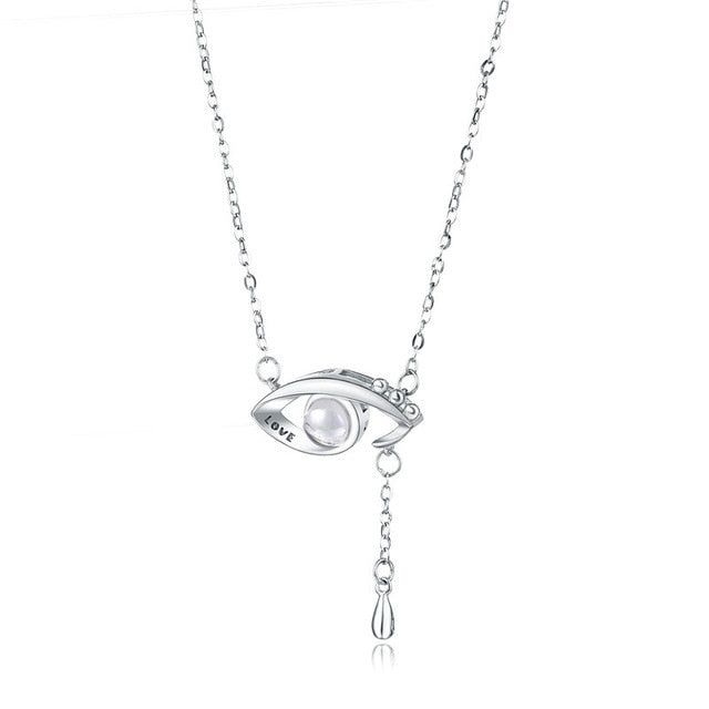 Rose Gold 100 Languages I Love You Projection Pendant Necklace