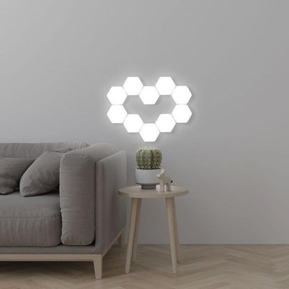 Hexagonal Touch Switch Quantum Wall Lamp