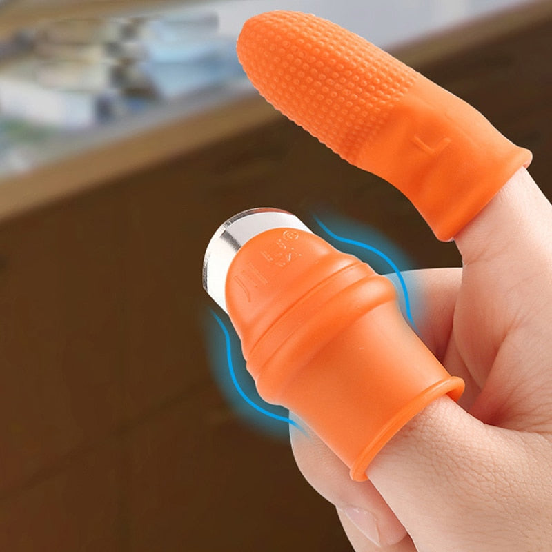 1 Set Silicone Finger Protector With Thumb Knife