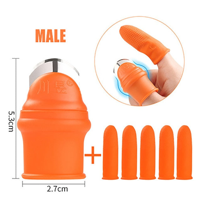 1 Set Silicone Finger Protector With Thumb Knife