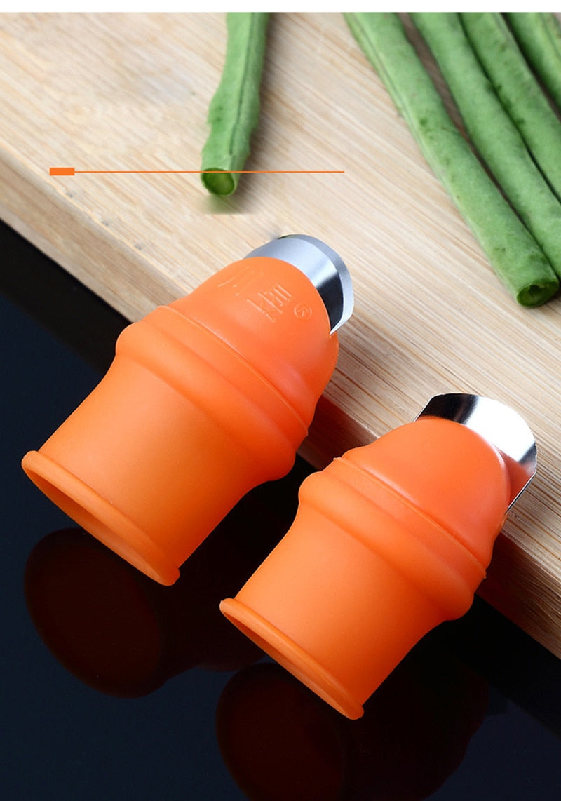 1 Set Silicone Finger Protector With Thumb Knife