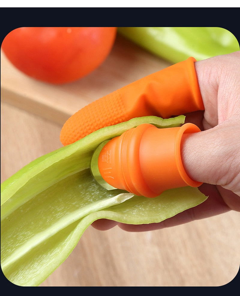 1 Set Silicone Finger Protector With Thumb Knife