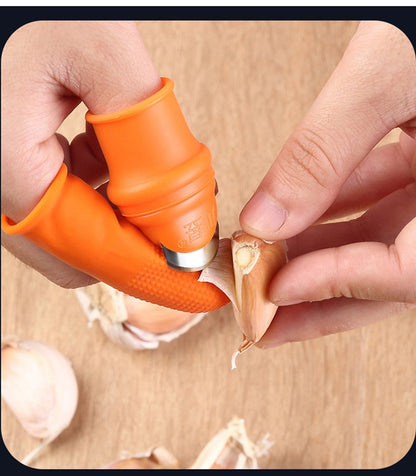 1 Set Silicone Finger Protector With Thumb Knife