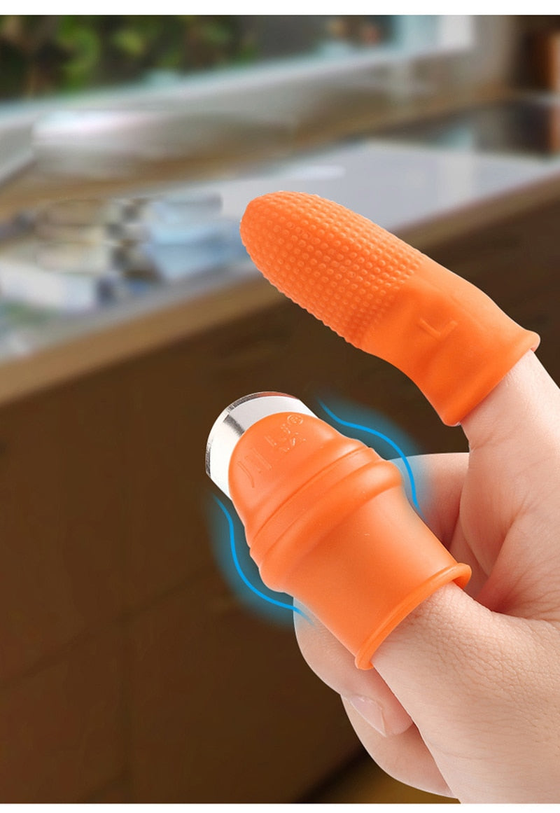 1 Set Silicone Finger Protector With Thumb Knife