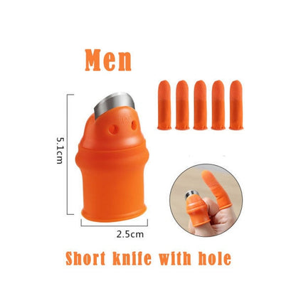 1 Set Silicone Finger Protector With Thumb Knife