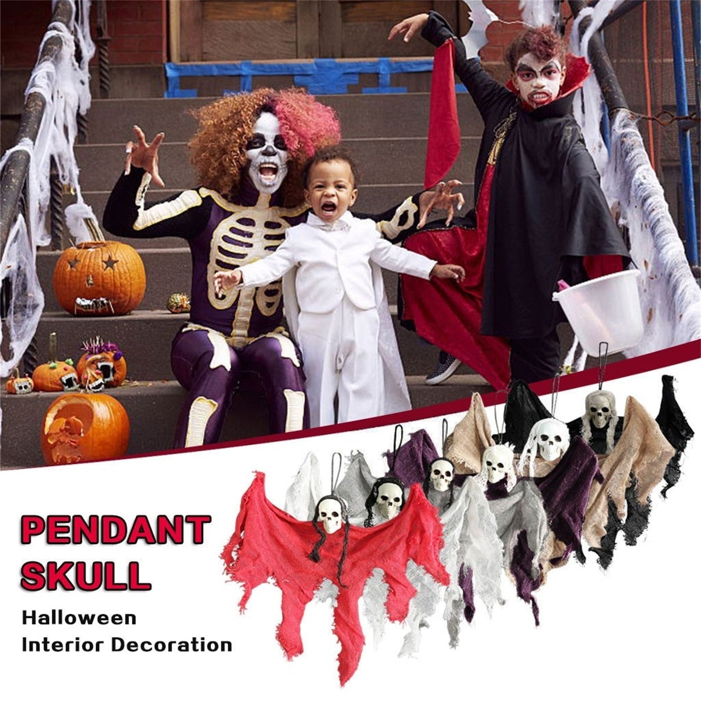 Halloween Skull Ghost Hanging Decoration