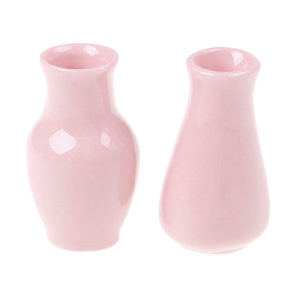 1/2/3/5/7/9pcs/set Dollhouse Mini Ceramic Porcelain Vase