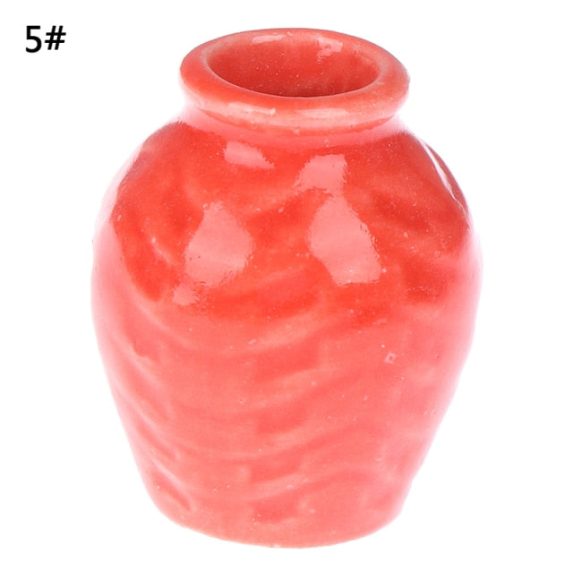 1/2/3/5/7/9pcs/set Dollhouse Mini Ceramic Porcelain Vase