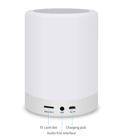 Bluetooth Speaker Alarm Clock LED RGB Dimmable Lamp Music Player